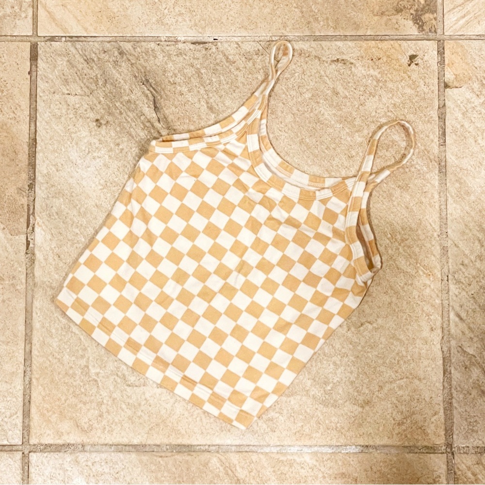 ARQ crop tank - Carres/Checkered - XS